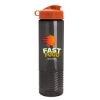 24 Oz. Wave Transparent Bottle w/Flip Top Lid - Smoke