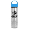 24 Oz. Transparent Wave Bottle w/Oval Crest Lid - Clear
