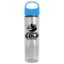 24 Oz. Transparent Wave Bottle w/Oval Crest Lid - Clear
