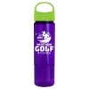 24 Oz. Transparent Wave Bottle w/Oval Crest Lid - Translucent Violet