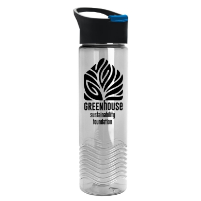 Garyline® Wave Tritan® Bottle with Pop-Up Lid - 24 oz. - Clear