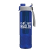 Garyline® Wave Tritan® Bottle with Quick-Snap Lid and Infuser - 24 oz. - Translucent Blue