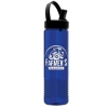 Garyline® Wave Tritan® Bottle with Flip-Straw, Swivel-Handle Lid - 24 oz. - Translucent Blue