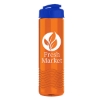 Garyline® Wave Tritan® Bottle with Flip-Top Lid - 24 oz. - Translucent Orange