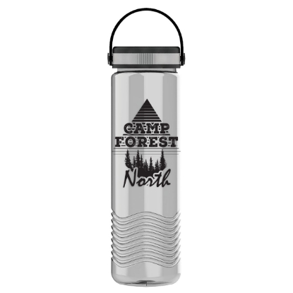Garyline® Wave Tritan® Bottle with Grip Lid - 24 oz. - Clear