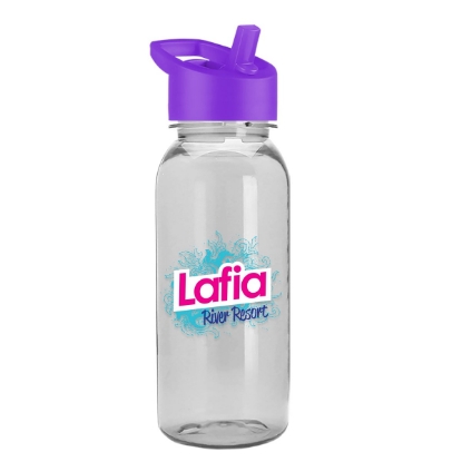 Garyline® Cadet Tritan® Bottle with Flip-Straw Lid - 18 oz. - Clear