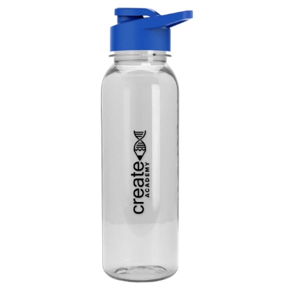 Garyline® Flat-Sided Tritan® Bottle with Drink-Thru Lid - 24 oz. - Clear