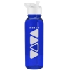 Garyline® Outdoorsman Tritan® Bottle with Flip-Straw Lid - 24 oz. - Translucent Blue