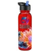 Garyline® Outdoorsman Tritan® Bottle with Flip-Straw Lid - 24 oz. - Translucent Red