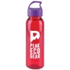 Garyline® Outdoorsman Tritan® Bottle with Oval Crest Lid - 24 oz. - Translucent Red