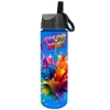 Garyline® Freedom Tritan® Bottle with Ring-Straw Lid - 28 oz. - Translucent Blue
