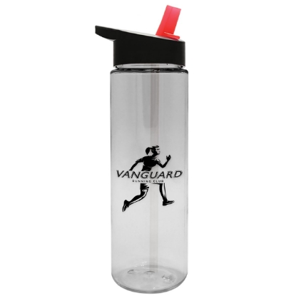 Garyline® Freedom Tritan® Bottle with Flip-Straw Lid - 28 oz. - Clear