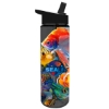 Garyline® Freedom Tritan® Bottle with Flip-Straw Lid - 28 oz. - Smoke