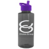 Garyline® Mountaineer Tritan® Bottle with Flip-Straw Lid - 36 oz. - Smoke