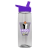Garyline® Flair Tritan® Bottle with Flip-Straw Lid - 26 oz. - Clear