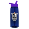 Garyline® Flair Tritan® Bottle with Flip-Straw Lid - 26 oz. - Translucent Navy Blue