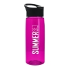 Garyline® Flair Tritan® Bottle with Pop-Up Lid - 26 oz. - Translucent Hot Pink