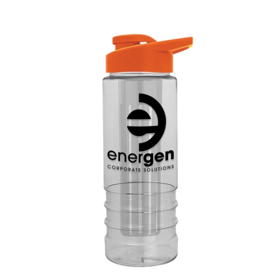 Garyline® Salute Bottle with Drink-Thru Lid and Infuser - 24 oz. - Clear