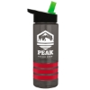 Garyline® Sergeant Stripe Tritan® Bottle with Flip-Straw Lid and Stripe Bands - 24 oz. - Smoke