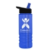 Garyline® Salute Bottle with Flip-Straw Lid - 24 oz. - Translucent Blue