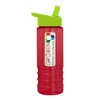 Garyline® Salute Bottle with Flip-Straw Lid - 24 oz. - Translucent Red