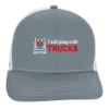 Snapback Meshback Trucker Cap - Charcoal-white