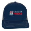 Snapback Meshback Trucker Cap - Navy-charcoal