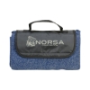 Heathered Fold Up Blanket - Navy