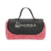 Heathered Fold Up Blanket - Red