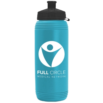 Garyline® Pint Sport Bottle with Tethered Push-Pull Lid - 16 oz. - Cyan