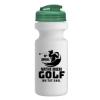 Garyline® Recycled Bike Bottle with Flip-Top Lid - 22 oz. - White