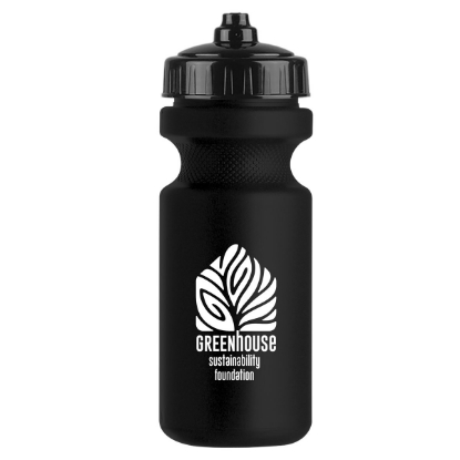 Garyline® Recycled Bike Bottle with Valve Lid - 22 oz. - Black