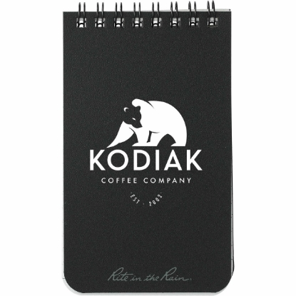 3'' x 5'' Rite in the Rain Top Spiral Notebook - Black