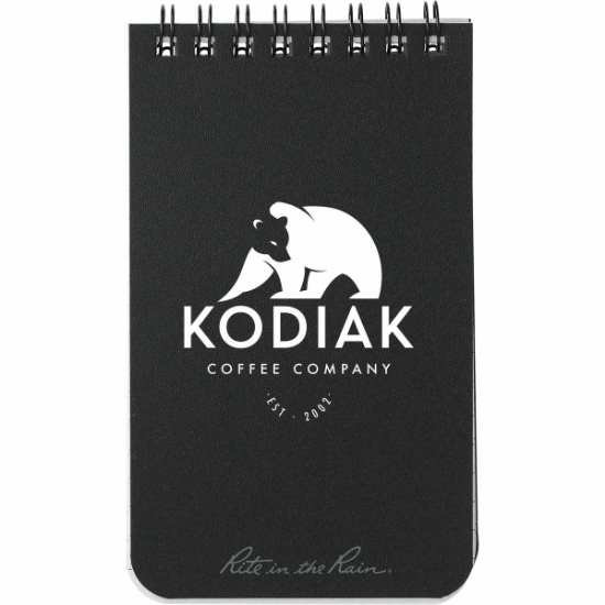 3'' x 5'' Rite in the Rain Top Spiral Notebook - Black