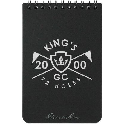 4'' x 6'' Rite in the Rain Top Spiral Notebook - Black