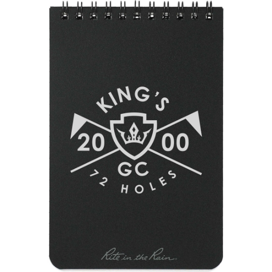 4'' x 6'' Rite in the Rain Top Spiral Notebook - Black