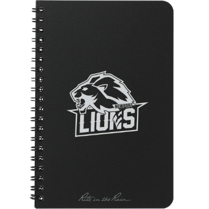 4.6'' x 7'' Rite in the Rain Side Spiral Notebook - Black