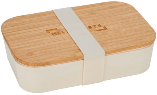 Bamboo Fiber Lunch Box with Cutting Board Lid - Beige
