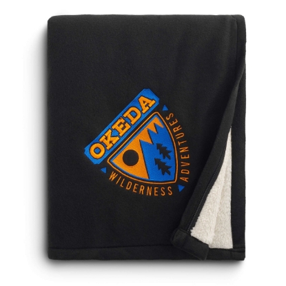 Fleece-Sherpa Blanket - Black