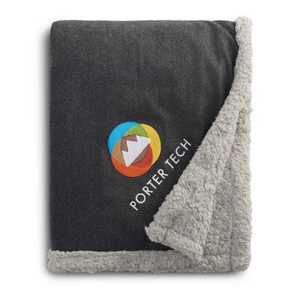 Field & Co.® Oversized Wool Sherpa Blanket - Charcoal