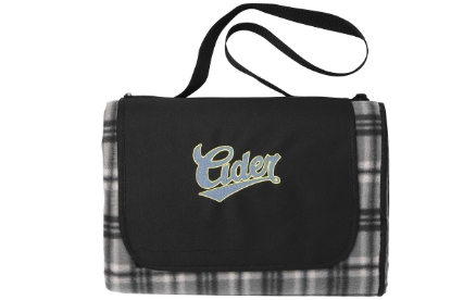 Extra Large Plaid Picnic Blanket - Black