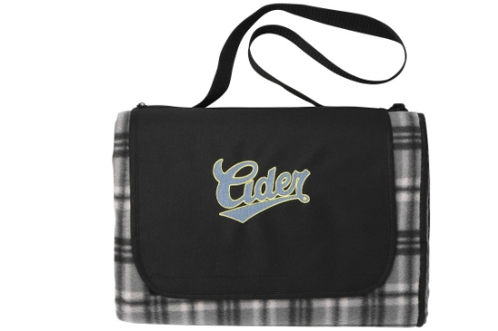 Extra Large Plaid Picnic Blanket - Black