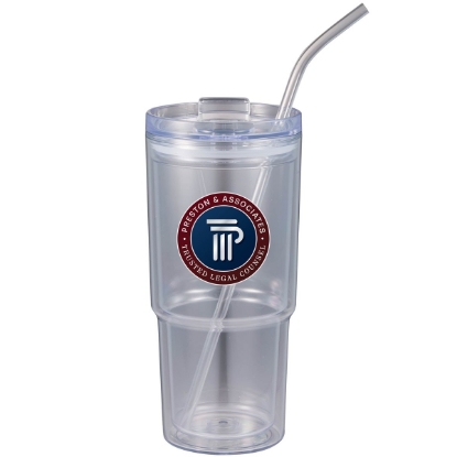 Mia Recycled Acrylic Tumbler 24oz - Clear