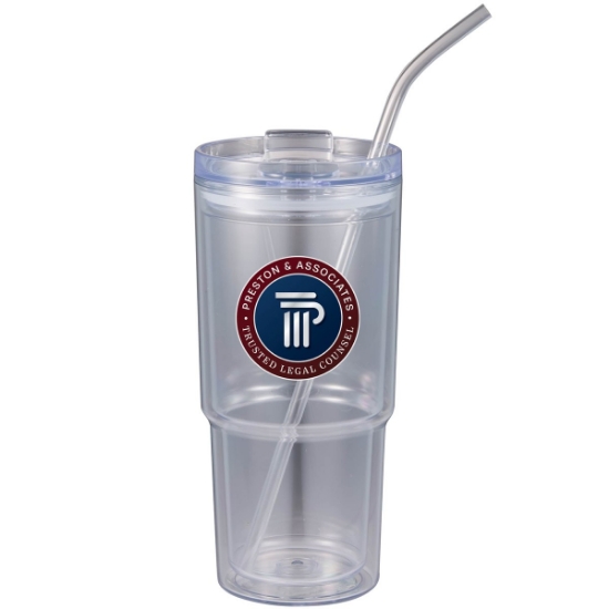 Mia Recycled Acrylic Tumbler 24oz - Clear