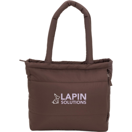 Puffer Recycled 15'' Laptop Tote - Chocolate