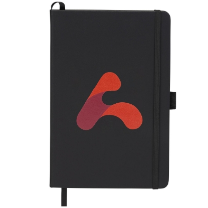 5.5'' x 8.5'' FSC® Mix Pineapple Leather Journal - Black