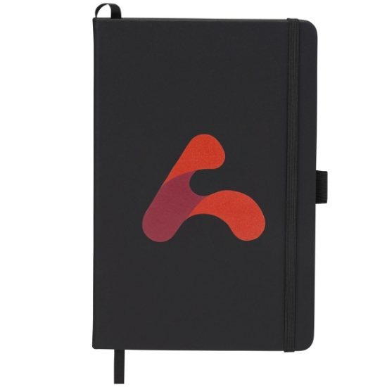 5.5'' x 8.5'' FSC® Mix Pineapple Leather Journal - Black
