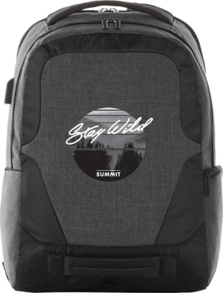 Overland TSA Friendly 17" Laptop Backpack with USB Port - Charcoal