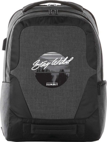 Overland TSA Friendly 17" Laptop Backpack with USB Port - Charcoal