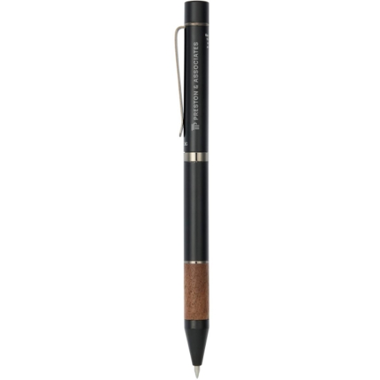 Luxe Recycled Aluminum and Walnut Ballpoint - Black